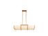 Orleans 5-Light Linear Chandelier in Distressed Gold